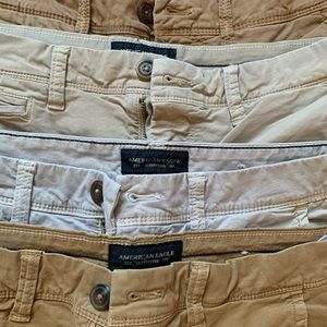AE Khaki shorts bundle - 4 pairs varying shades of khaki